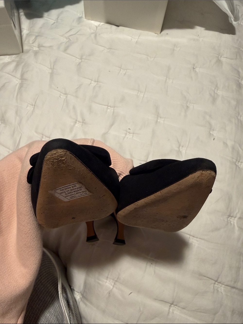 Manolo Blahnik Maysale Black Suede Pointed Toe Mule Slides - Picture 5 of 12